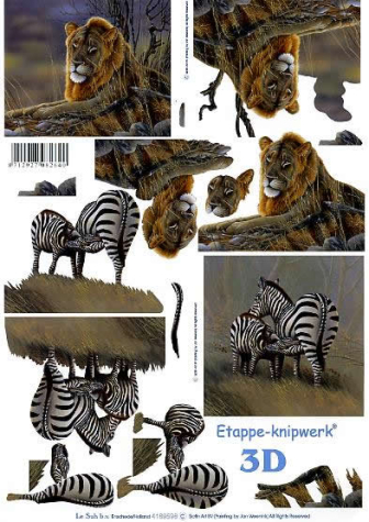 3D Bogen - A4 - Le Suh 4169598 - Löwe + Zebra