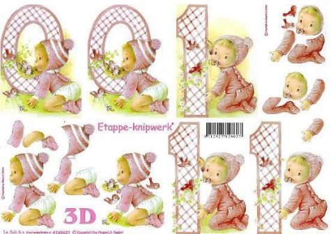 3D Bogen - A4 - Le Suh 4169621 - Rosa 0-1 Jahre