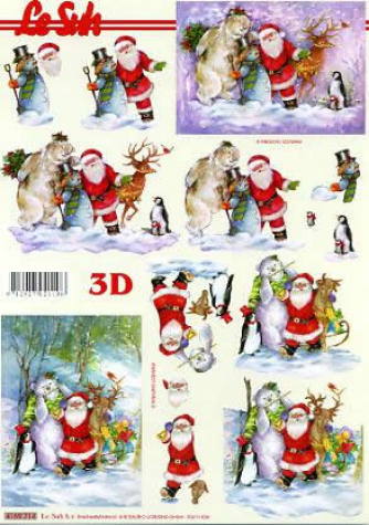 3D Bogen - A4 - Le Suh 4169714 - Weihnachtsmann mit Polarbär