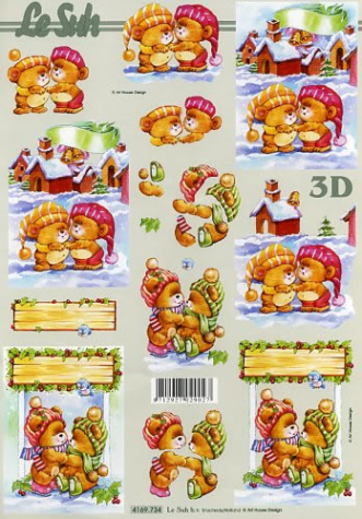 3D Bogen - A4 - Le Suh 4169734 - Weihnachtsbären