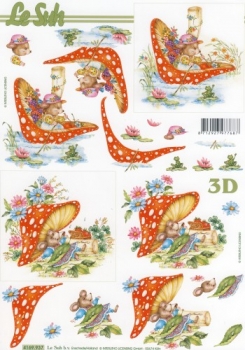 3D Bogen - A4 - Le Suh 4169937 - Mäuse und Fliegenpilz 1