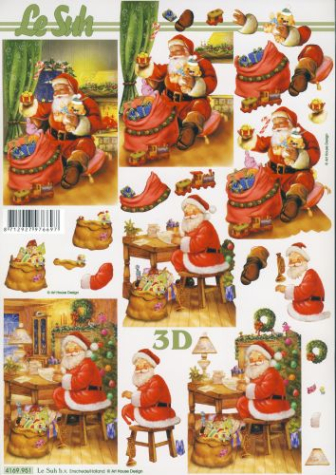 3D Bogen - A4 - Le Suh 4169951 - Weihnachtsmann im Haus