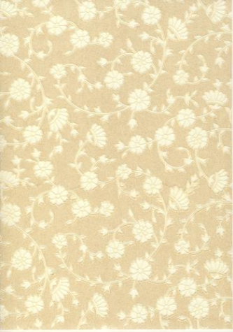 Baumwollpapier mit Blütenrelief und Glitter 