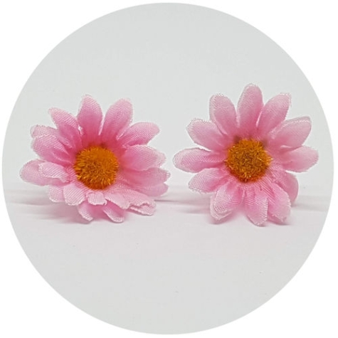 10 Stoffblüten Ø 4 cm - rosa