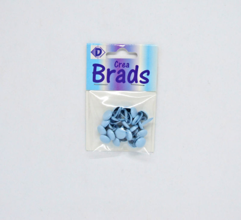 Brads/Deko Clips rund Ø 8 mm - bluebell blau matt