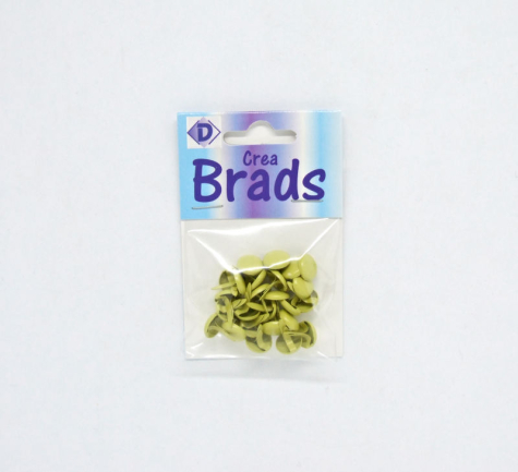 Brads/Deko Clips rund Ø 8 mm - chartreuse gelb matt
