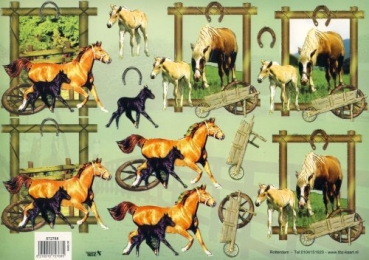 3D Bogen geprägt - TBZ 572768 - Pferde