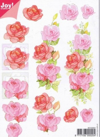 Joy! 3D Bogen Rosen - Rot und Rosa - DIN A5