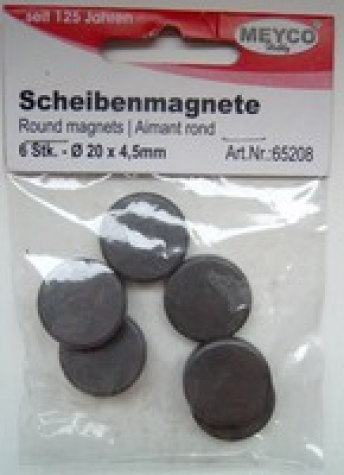 Scheibenmagnete Ø 20 x 4,5 mm