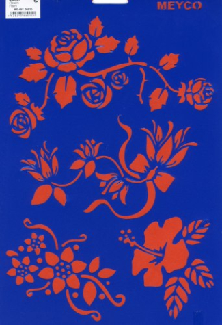 Schablone Blumen - 20 x 30 cm