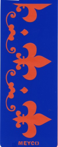 Schablone Borte: Lilie - 11 x 30 cm