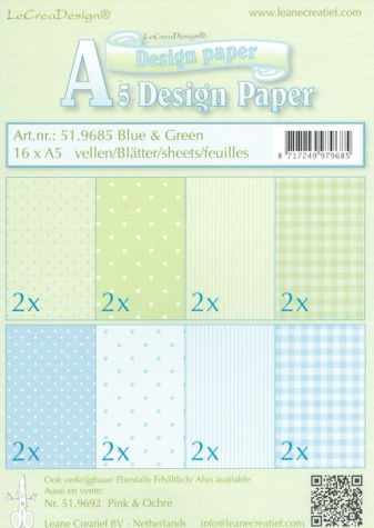 Design Papier-Set A5 - Blue & Green