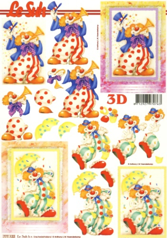 3D Bogen - A4 - Le Suh 777122 - Clowns