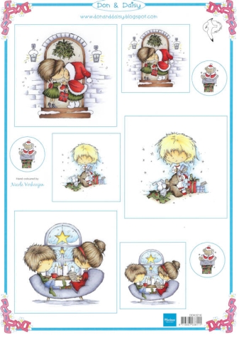 3D Bogen/Cardtopper Don & Daisy - Fröhliche Weihnachten