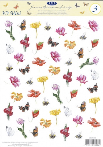 3D-Bogen - Janneke Brinkman Minimotive Nr. 3 - Blumen und Schmetterlinge