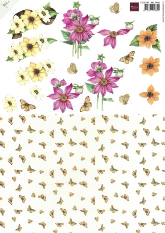 3D Kombibogen - Marianne Design - Blumen & Schmetterlinge