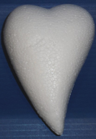 Styropor Herztropfen 11,5 cm