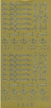 Sticker Zur Konfirmation - gold - 1 Bogen 10x23 cm