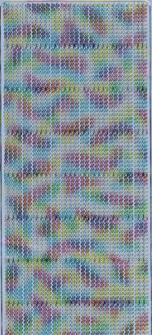 Sticker Linien - 1915 - silber/multicolor <br> 1 Bogen 23x10 cm
