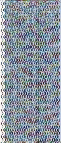 Sticker Wellen-Linien - silber/multicolor <br> 1 Bogen 23x10 cm