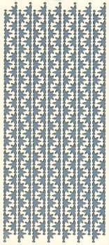 Sticker Zierrand - silber <br> 1 Bogen 23x10 cm