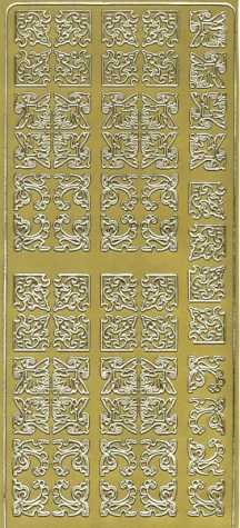 Sticker Ecken - 2138 - gold - 1 Bogen 10x23 cm