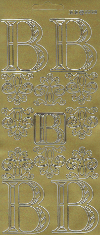 Sticker Buchstabe 'B' - gold