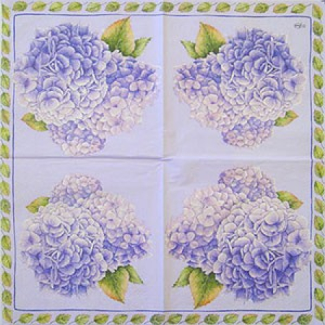 Servietten Hortensia lilac - Pack 20 Stück