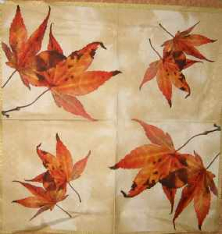Servietten Maple Leaves creme