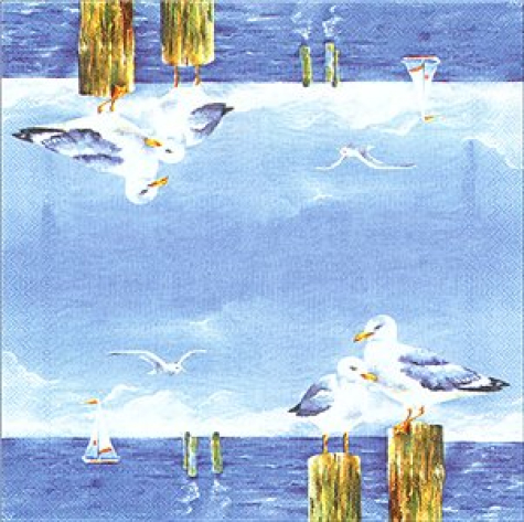 Servietten Seagulls blue