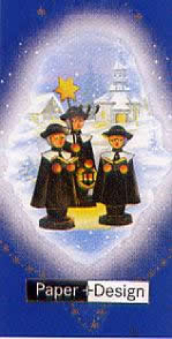 Taschentuch Three christmas singers <br> 1 Stück - 4-lagig