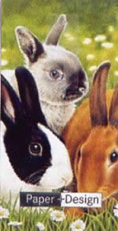 Taschentuch Little Rabbits   1 Stück - 4-lagig