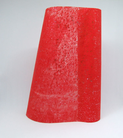Tischvlies/-band 25 cm - rot mit Glitter - 1 Meter