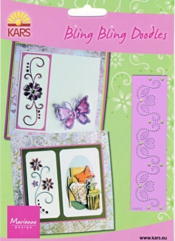 Stickschablone - Bling Bling Doodles BD8703 - Ranken und Blumen