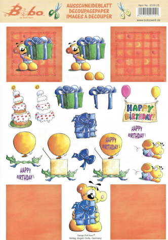 3D Bogen "Bobo" - Nr. 5 - Happy Birthday