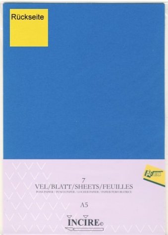 Incire-Papier/Duokarton - blau/gelb