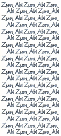 Sticker Zum Abi - silber <br> 1 Bogen 10x23 cm