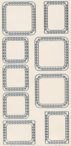 Sticker Lied van Lier 02 <br> Rahmen Quadrat - transparent/silber <br> 1 Bogen 10x23 cm