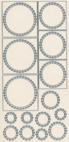 Sticker Lied van Lier 04   Rahmen rund - transparent/silber   1 Bogen 10x23 cm