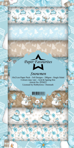 Paper Pack Snowmen - 10 x 21 cm