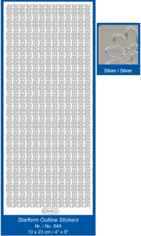Sticker Bordüren - 0848 - silber
