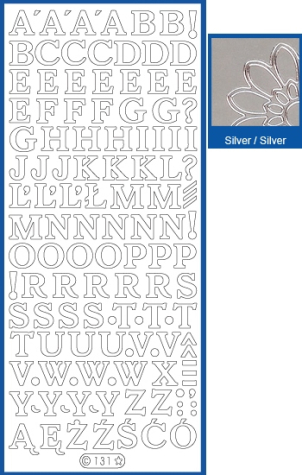 Sticker Grossbuchstaben 12mm - 131 - silber