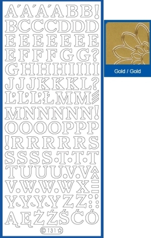Sticker Grossbuchstaben 12mm - 131 - gold