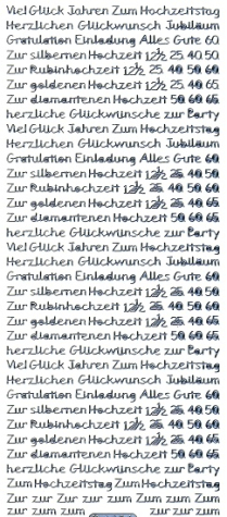 Sticker Texte divers - 443 - silber <br> 1 Bogen 23x10 cm