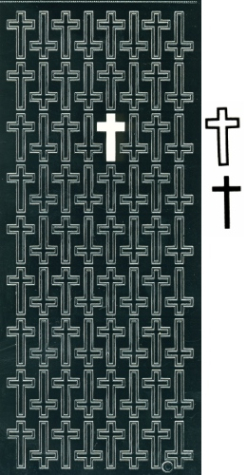 Sticker Kreuze - 882 - schwarz <br> 1 Bogen 23x10 cm