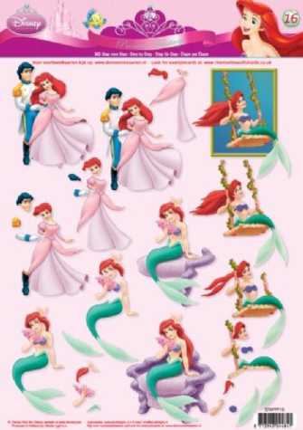 3-D Etappen-Bogen <br> Princess Fantasy 16 <br> 1 Bogen 21x29,7cm