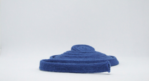 Strickschlauch blau 15mm breit - 1 Meter