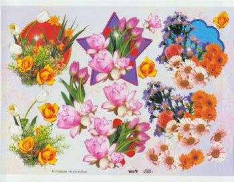 3D Bogen geprägt - TBZ 504442 - Blumen
