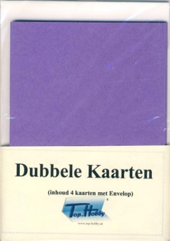 5 Doppelkarten mit Umschlag A6 - 18 violett