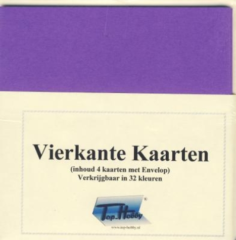 Quadratische Karten mit Umschlag - Violett